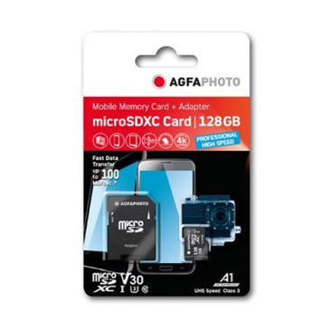 AGFA Photo microSDXC Card 128GB UHS-3 V30 High Speed