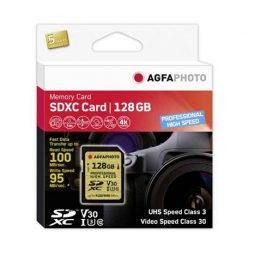 AGFA Photo SDXC Card 128GB UHS-3 V30 Professional High Speed