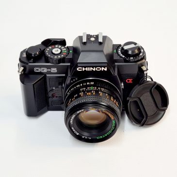 Chinon CG-5 + Chinon 50mm f/1.9 with Leather Case